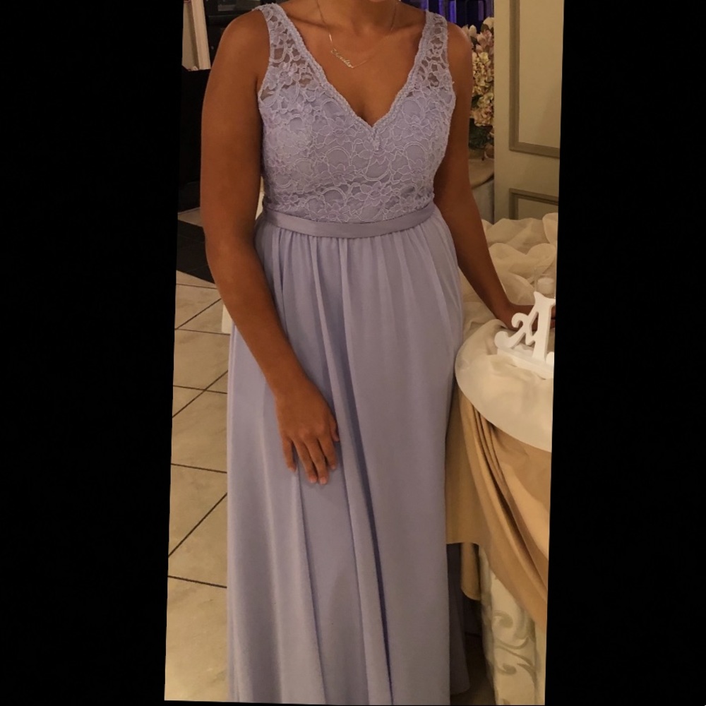 WORN ONCE Morielle Light Purple Dress with lace bodess